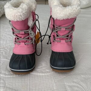 Cat & Jack Pink and Black Kids Boots